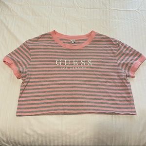 Guess x UO cropped logo tee